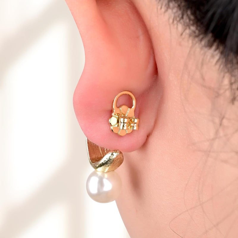 Goffing Earring Backs Replacements for Droopy Ears, Heavy Earrings Lifters, Locking Ear Support for Sensetive Skin, 6 Pairs - Image 4